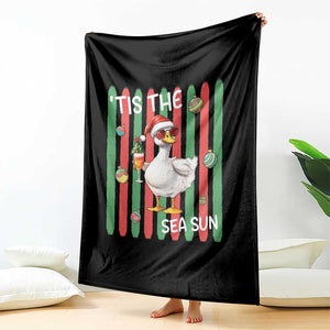 Funny Christmas In July Goose Throw Blanket Tis The Sea Sun TS12 Print Your Wear