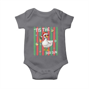 Funny Christmas In July Goose Baby Onesie Tis The Sea Sun TS12 Charcoal Print Your Wear