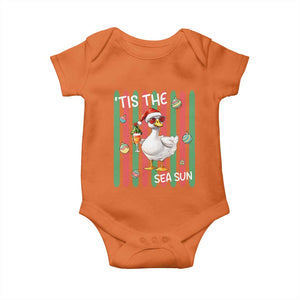 Funny Christmas In July Goose Baby Onesie Tis The Sea Sun TS12 Orange Print Your Wear
