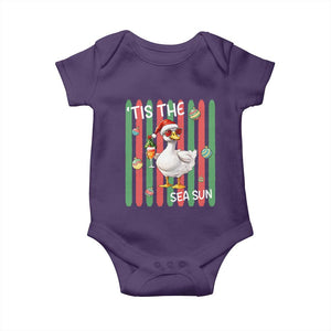 Funny Christmas In July Goose Baby Onesie Tis The Sea Sun TS12 Purple Print Your Wear