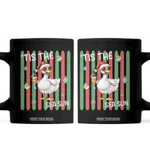 Funny Christmas In July Goose Coffee Mug Tis The Sea Sun