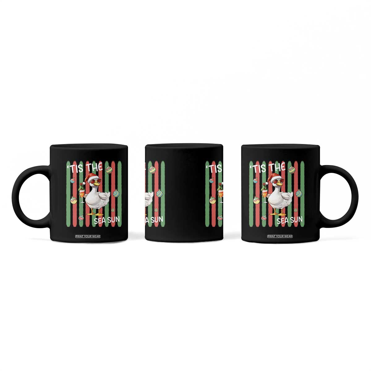 Funny Christmas In July Goose Coffee Mug Tis The Sea Sun