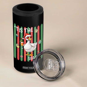 Funny Christmas In July Goose 4 in 1 Can Cooler Tumbler Tis The Sea Sun TS12 Print Your Wear