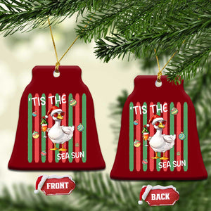 Funny Christmas In July Goose Ceramic Ornament Tis The Sea Sun TS12 Print Your Wear