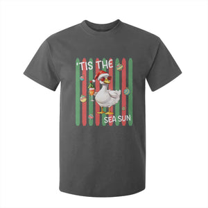 Funny Christmas In July Goose T Shirt For Kid Tis The Sea Sun TS12 Dark Heather Print Your Wear