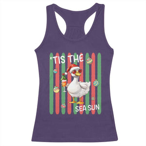 Funny Christmas In July Goose Racerback Tank Top Tis The Sea Sun TS12 Purple Print Your Wear