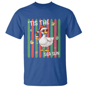 Funny Christmas In July Goose T Shirt Tis The Sea Sun TS12 Royal Blue Print Your Wear