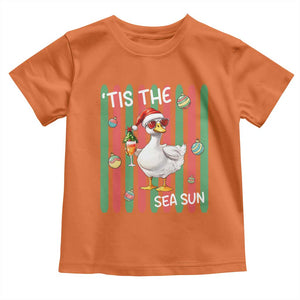 Funny Christmas In July Goose Toddler T Shirt Tis The Sea Sun TS12 Orange Print Your Wear