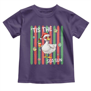 Funny Christmas In July Goose Toddler T Shirt Tis The Sea Sun TS12 Purple Print Your Wear