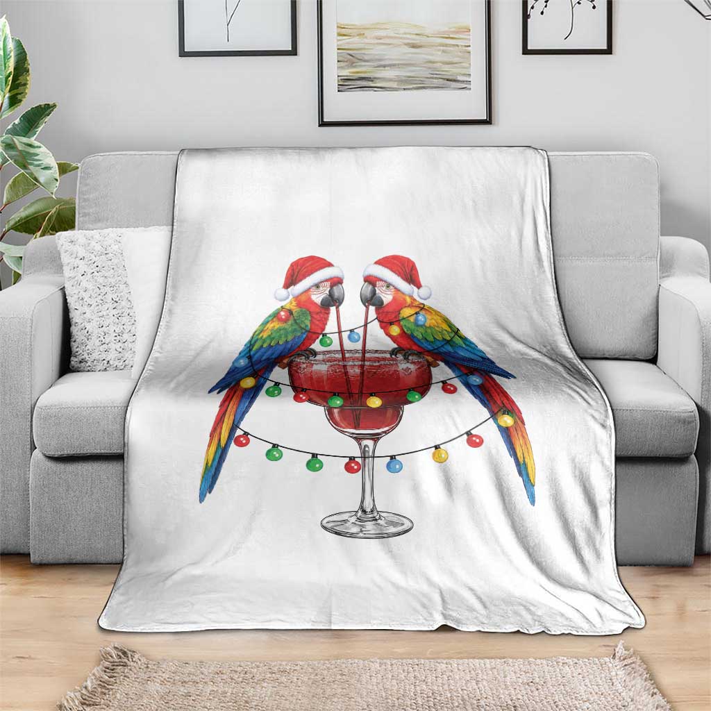 Christmas In July Parrots Throw Blanket Summer Beach Party Gift TS12 Print Your Wear