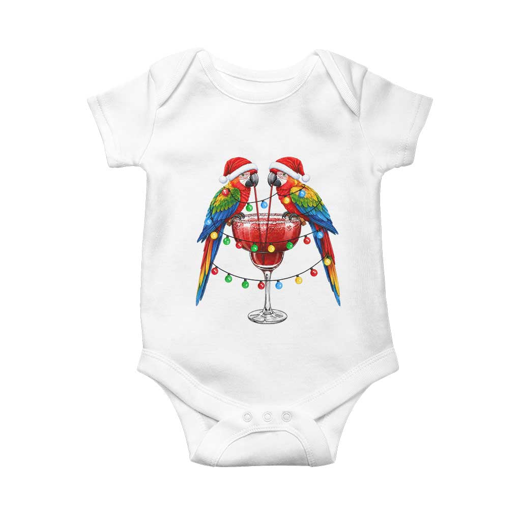 Christmas In July Parrots Baby Onesie Summer Beach Party Gift TS12 White Print Your Wear