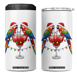 Christmas In July Parrots 4 in 1 Can Cooler Tumbler Summer Beach Party Gift TS12 One Size: 16 oz White Print Your Wear