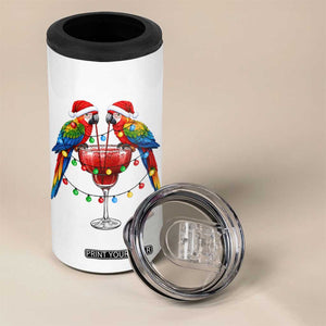 Christmas In July Parrots 4 in 1 Can Cooler Tumbler Summer Beach Party Gift TS12 Print Your Wear