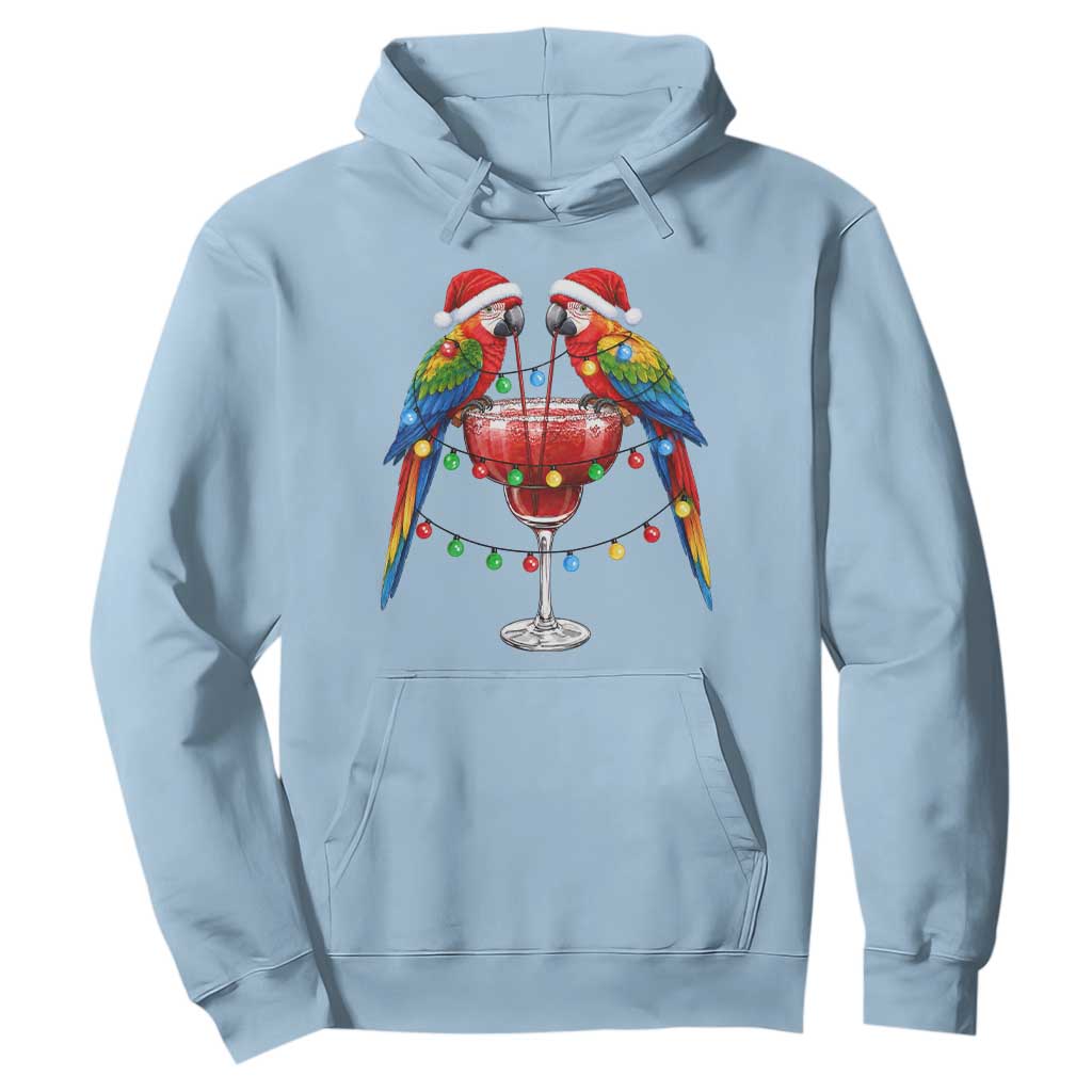 Christmas In July Parrots Hoodie Summer Beach Party Gift TS12 Light Blue Print Your Wear
