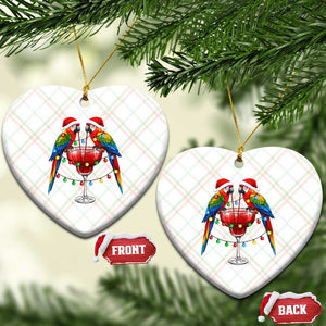Christmas In July Parrots Ceramic Ornament Summer Beach Party Gift TS12 Print Your Wear