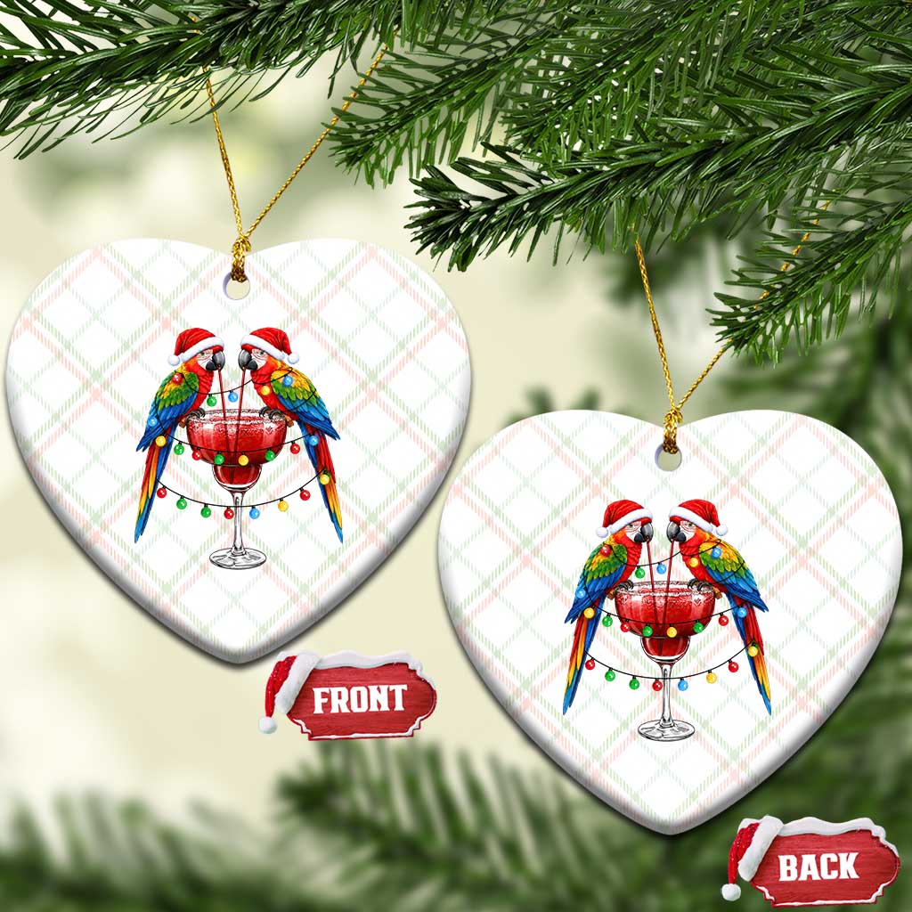 Christmas In July Parrots Ceramic Ornament Summer Beach Party Gift TS12 Print Your Wear