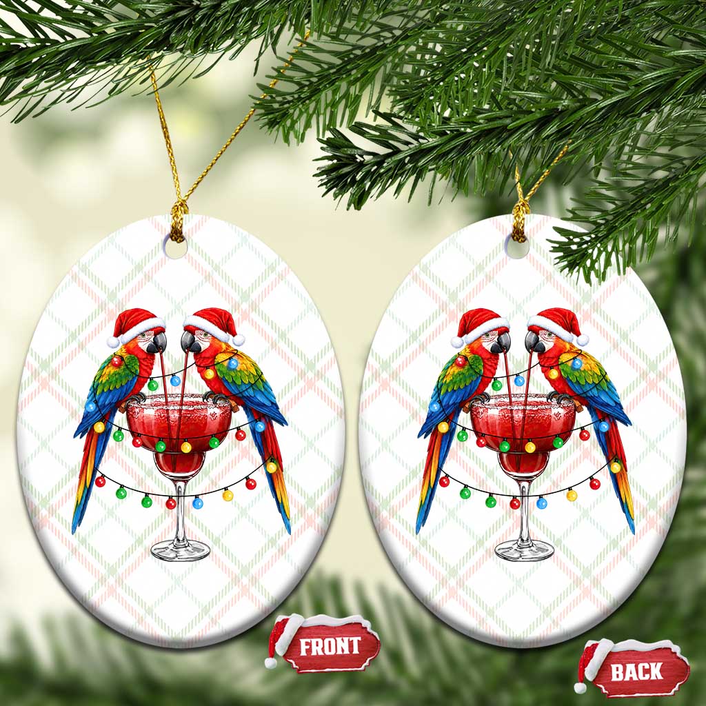 Christmas In July Parrots Ceramic Ornament Summer Beach Party Gift TS12 Print Your Wear