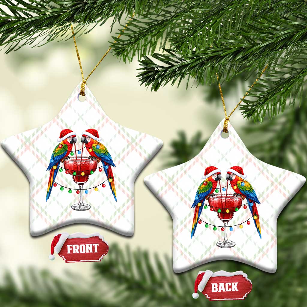 Christmas In July Parrots Ceramic Ornament Summer Beach Party Gift TS12 Print Your Wear