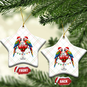 Christmas In July Parrots Ceramic Ornament Summer Beach Party Gift TS12 Print Your Wear