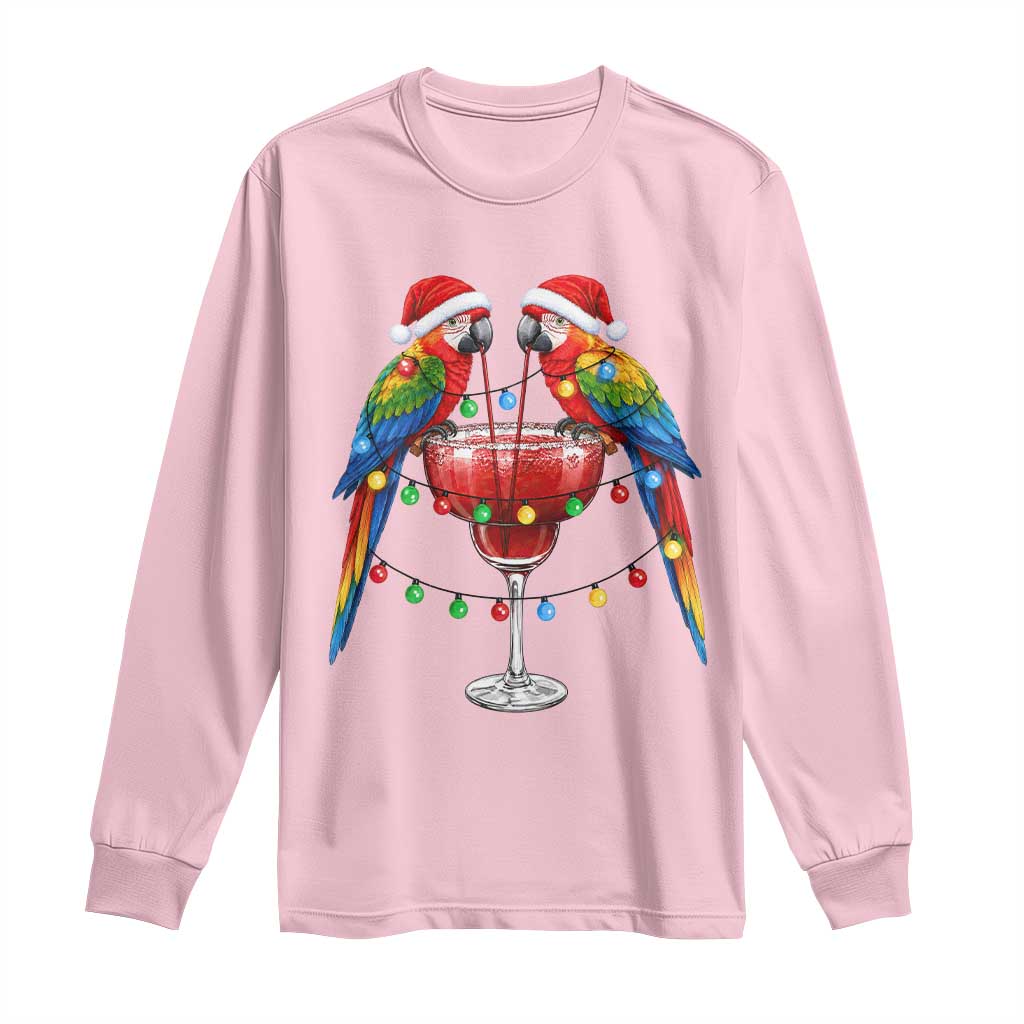 Christmas In July Parrots Long Sleeve Shirt Summer Beach Party Gift TS12 Light Pink Print Your Wear