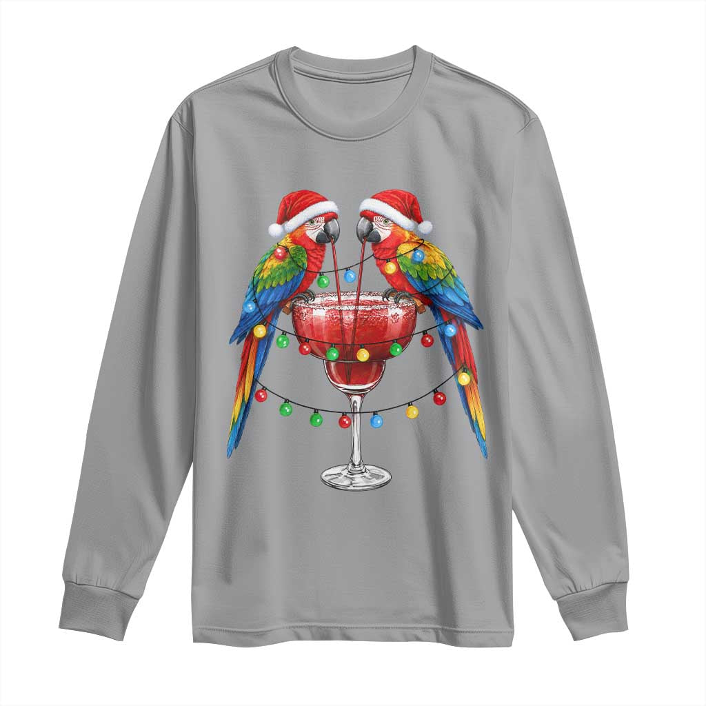 Christmas In July Parrots Long Sleeve Shirt Summer Beach Party Gift TS12 Sport Gray Print Your Wear