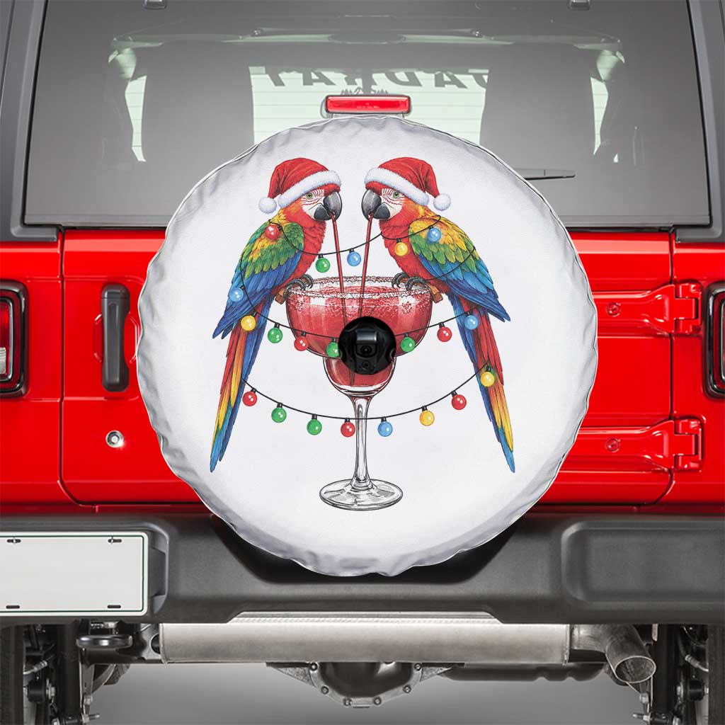 Christmas In July Parrots Spare Tire Cover Summer Beach Party Gift TS12 White Print Your Wear