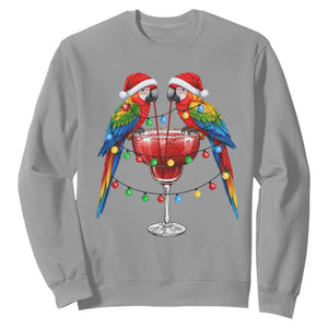 Christmas In July Parrots Sweatshirt Summer Beach Party Gift TS12 Sport Gray Print Your Wear