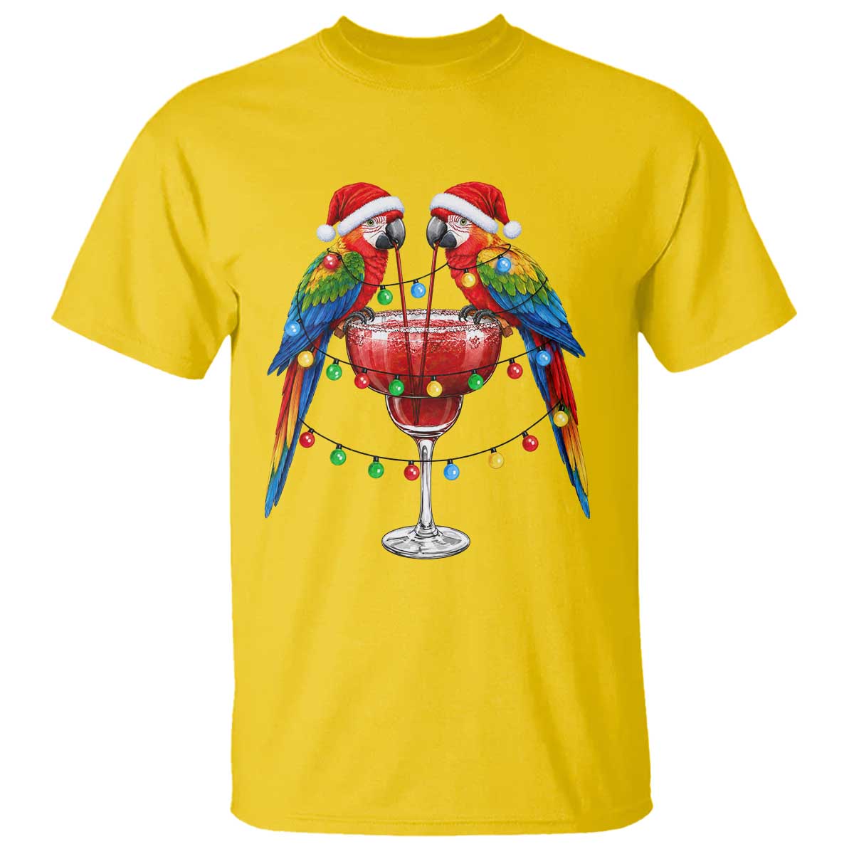 Christmas In July Parrots T Shirt Summer Beach Party Gift TS12 Daisy Print Your Wear