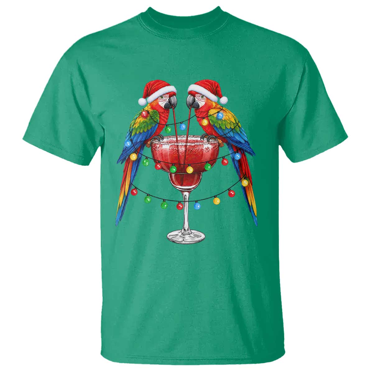 Christmas In July Parrots T Shirt Summer Beach Party Gift TS12 Irish Green Print Your Wear