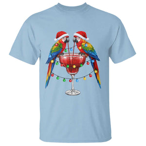 Christmas In July Parrots T Shirt Summer Beach Party Gift TS12 Light Blue Print Your Wear