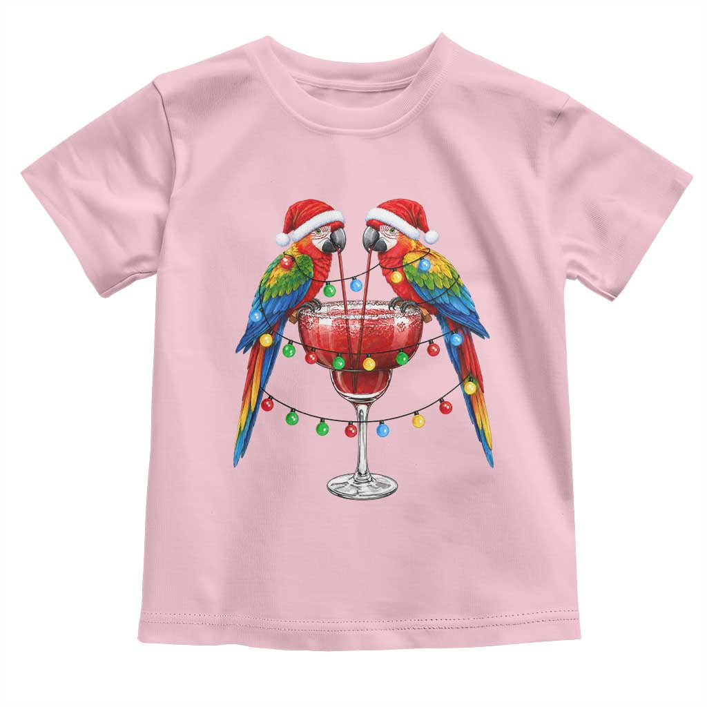 Christmas In July Parrots Toddler T Shirt Summer Beach Party Gift