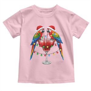 Christmas In July Parrots Toddler T Shirt Summer Beach Party Gift