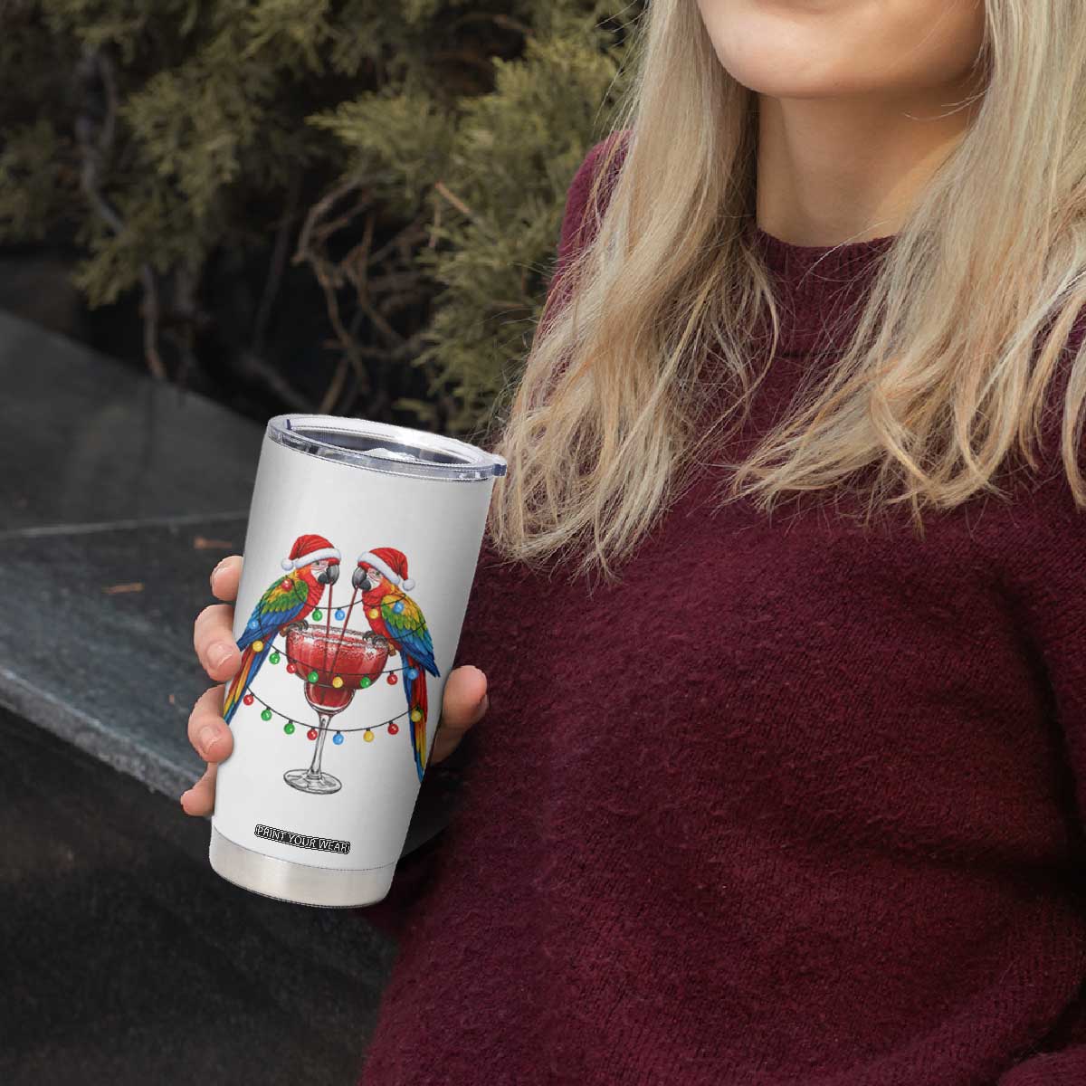 Christmas In July Parrots Tumbler Cup Summer Beach Party Gift TS12 Print Your Wear