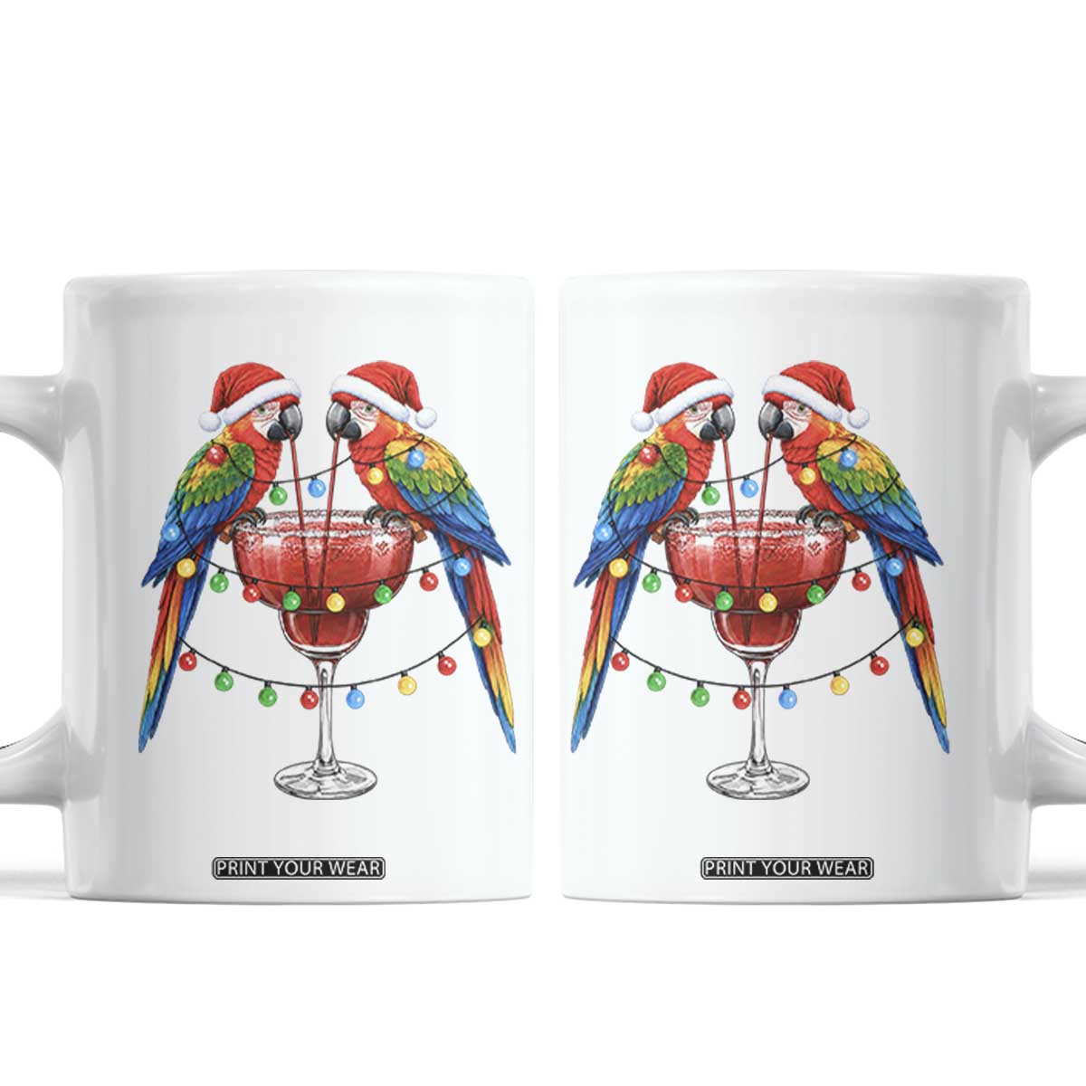 Christmas In July Parrots Coffee Mug Summer Beach Party Gift