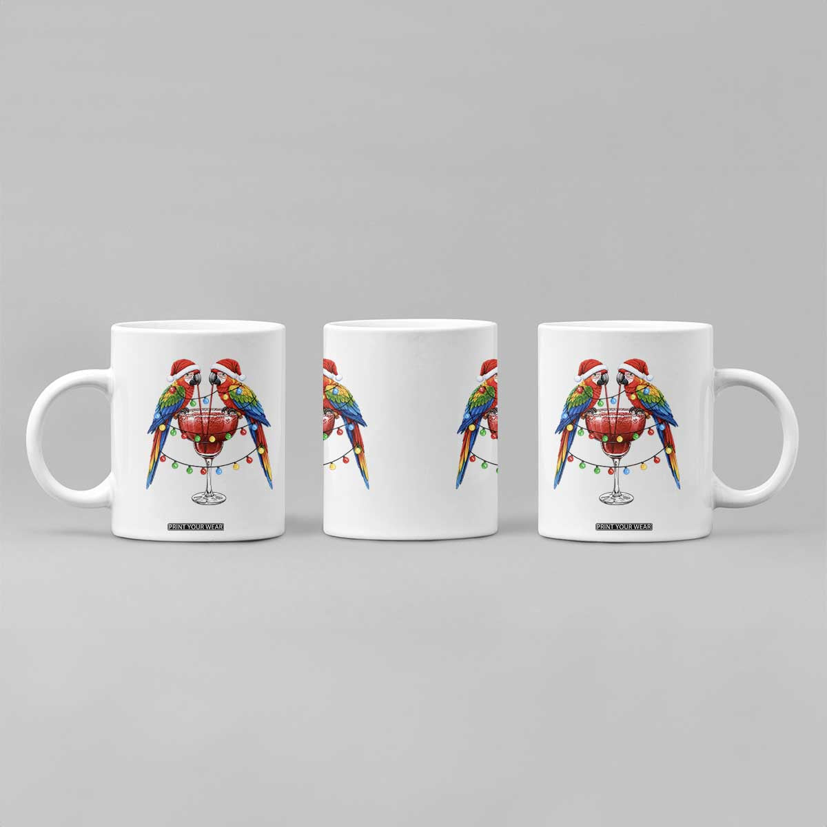 Christmas In July Parrots Coffee Mug Summer Beach Party Gift TS12 Print Your Wear