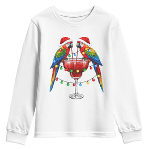 Christmas In July Parrots Youth Sweatshirt Summer Beach Party Gift TS12 White Print Your Wear