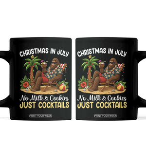 Funny Christmas In July Bigfoot Coffee Mug No Milk And Cookies Just Cocktails TS12 Black Print Your Wear
