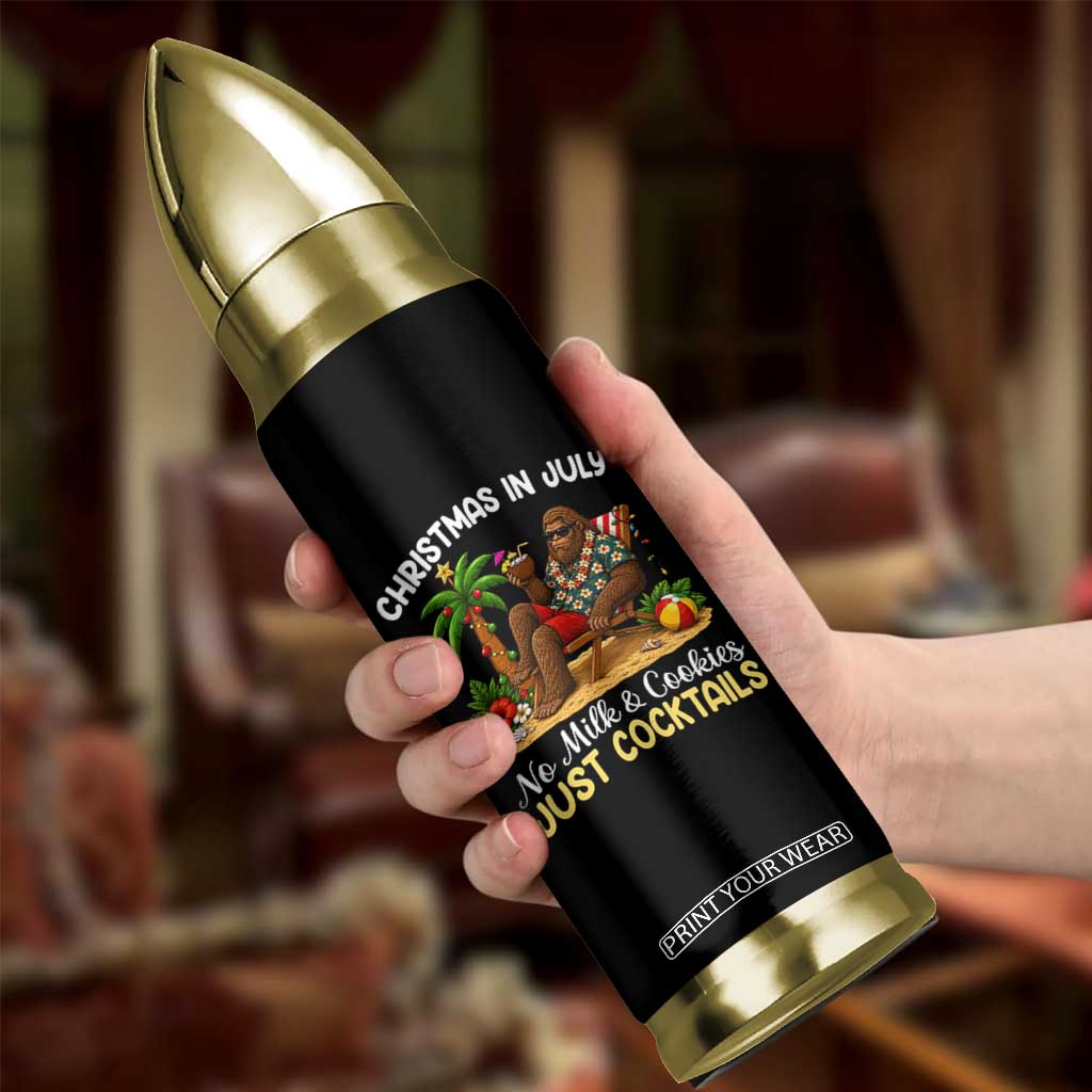 Funny Christmas In July Bigfoot Bullet Tumbler No Milk And Cookies Just Cocktails TS12 Print Your Wear