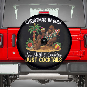 Funny Christmas In July Bigfoot Spare Tire Cover No Milk And Cookies Just Cocktails TS12 Black Print Your Wear
