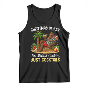 Funny Christmas In July Bigfoot Tank Top No Milk And Cookies Just Cocktails TS12 Black Print Your Wear