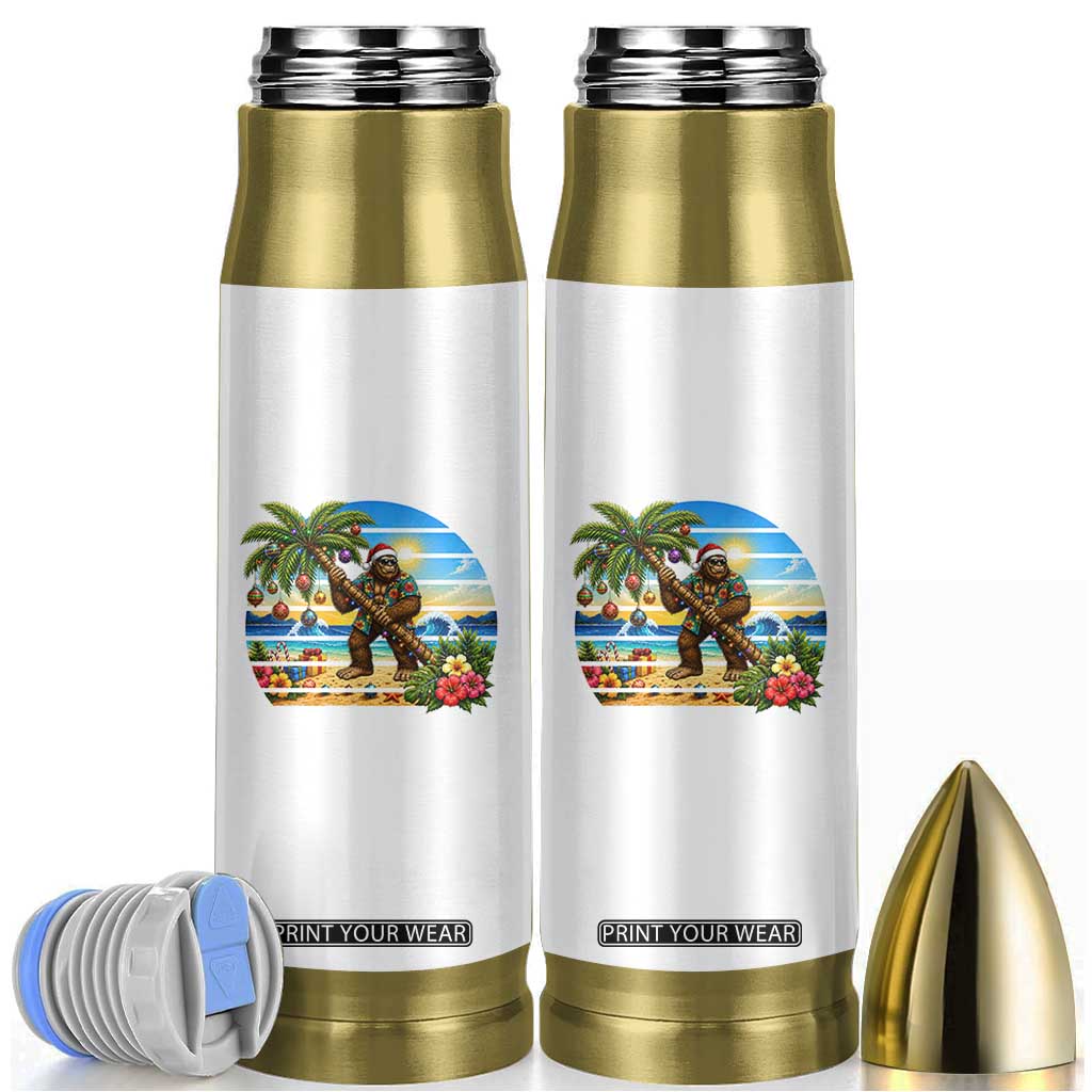 Funny Christmas In July Bigfoot Bullet Tumbler Tropical Vacation Graphic TS12 White Print Your Wear