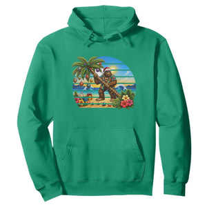 Funny Christmas In July Bigfoot Hoodie Tropical Vacation Graphic