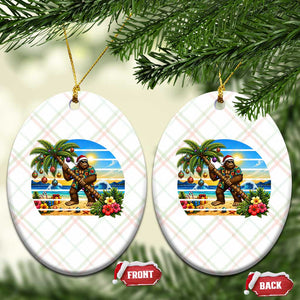 Funny Christmas In July Bigfoot Ceramic Ornament Tropical Vacation Graphic TS12 Print Your Wear