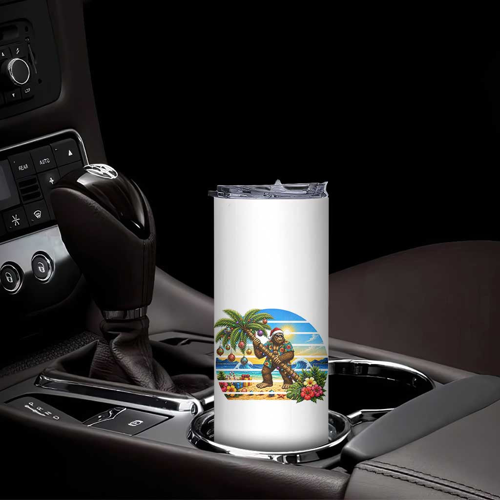 Funny Christmas In July Bigfoot Skinny Tumbler Tropical Vacation Graphic TS12 Print Your Wear