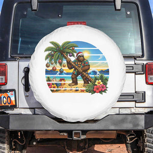Funny Christmas In July Bigfoot Spare Tire Cover Tropical Vacation Graphic TS12 No hole White Print Your Wear