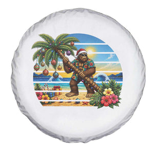 Funny Christmas In July Bigfoot Spare Tire Cover Tropical Vacation Graphic TS12 Print Your Wear