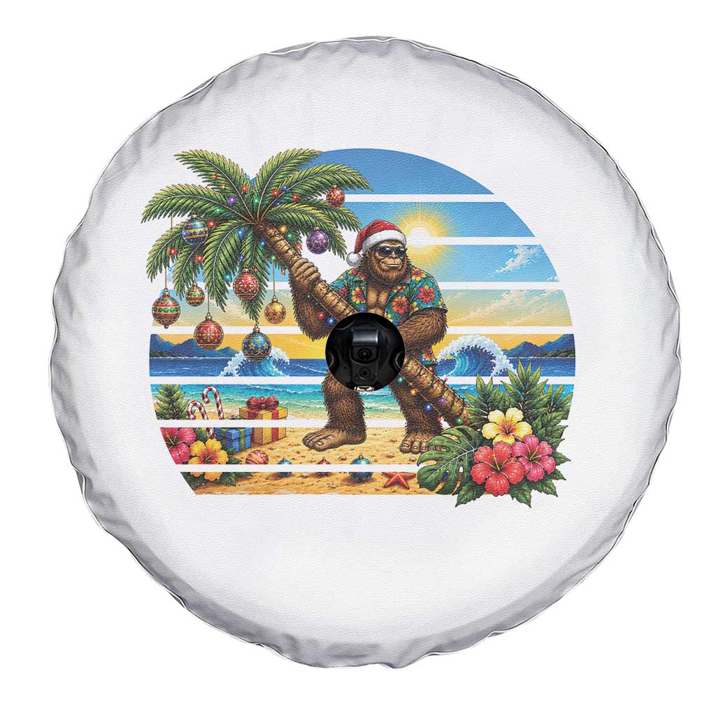 Funny Christmas In July Bigfoot Spare Tire Cover Tropical Vacation Graphic TS12 Print Your Wear