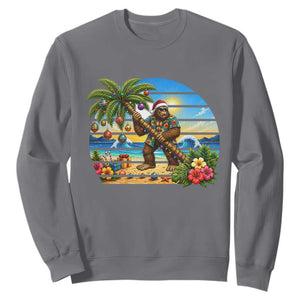 Funny Christmas In July Bigfoot Sweatshirt Tropical Vacation Graphic