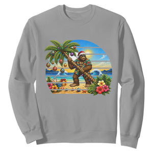 Funny Christmas In July Bigfoot Sweatshirt Tropical Vacation Graphic