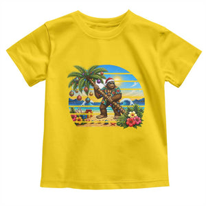 Funny Christmas In July Bigfoot Toddler T Shirt Tropical Vacation Graphic TS12 Daisy Print Your Wear